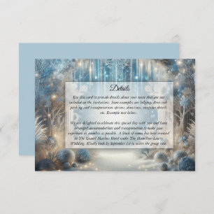 Glittering Snowy Forest Wedding Enclosure Card