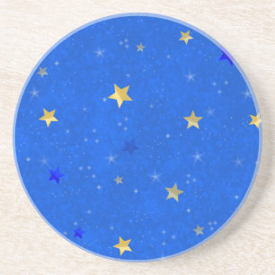 Glittering star celestial coaster