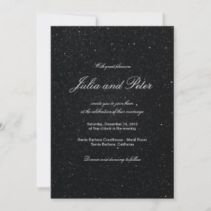 Glittering Star Light Wedding Invitation