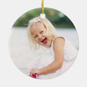 Glittering Starburst Holiday Photo Ornament