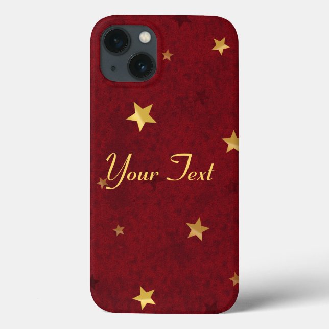 Glittering stars Royal Red Case-Mate iPhone Case (Back)
