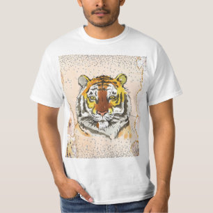 Glittering tiger printed T-Shirt