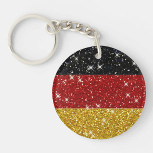 Glitters Germany Flag with Sparkles Key Ring