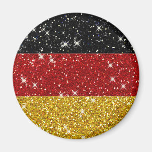 Glitters Germany Flag with Sparkles Magnet