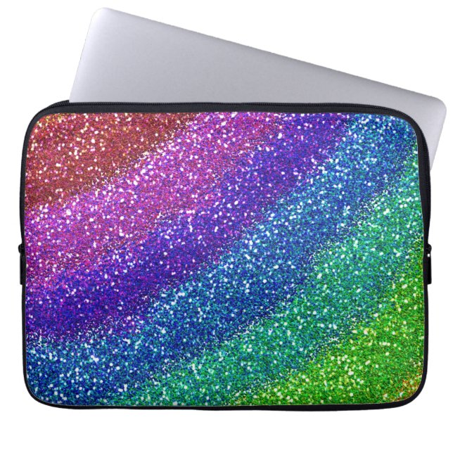 Glitters Rainbow Laptop Sleeve (Front)