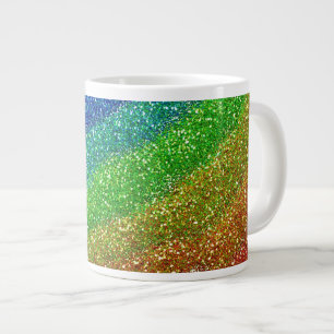 Glitters Rainbow Large Coffee Mug