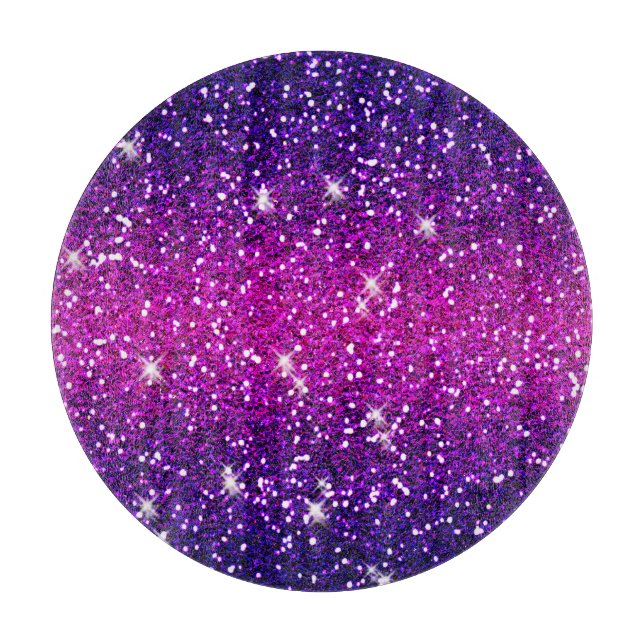 Glitters Sparkles Purple Pink Texture Cutting Board (Front)