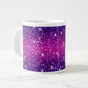 Glitters Sparkles Purple Pink Texture Large Coffee Mug