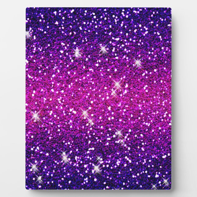 Glitters Sparkles Purple Pink Texture Plaque (Front)