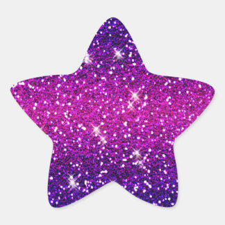 Glitters Sparkles Purple Pink Texture Star Sticker