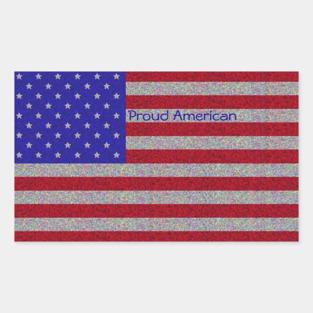 Glittery American Flag Stickers (Front)