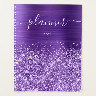Glittery Amethyst Purple Glam 2025 Planner