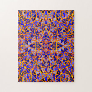 Glittery and Blue Abstract Jigsaw Puzzle