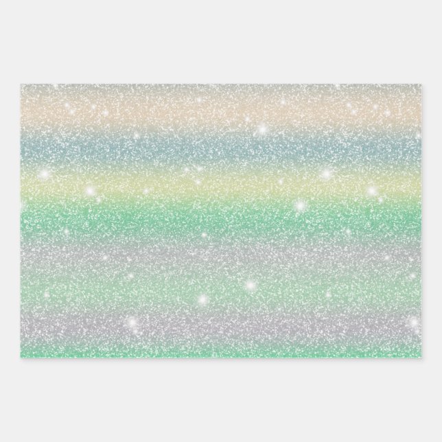 Glittery and Starry cute gift 1 Wrapping Paper Sheet (Front)