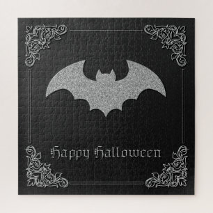 Glittery Bat Halloween Jigsaw Puzzle