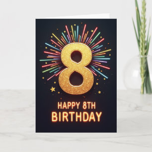 Glittery Birthday Starburst Card