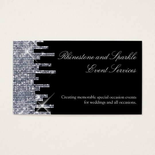 Glittery Black/Silver Glamour Business Card