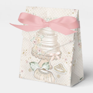 Glittery Bridal Wedding Pattern Favour Box