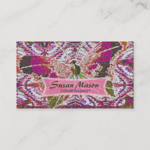 Glittery Butterfly Print Business Card