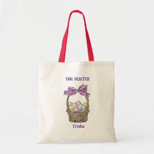 Glittery Easter Basket Delight Customisable Tote Bag