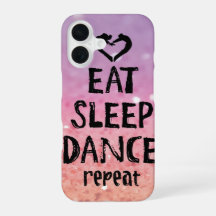 Glittery Eat, Sleep, Dance case