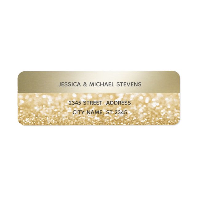 Glittery Elegant modern  gold stripe (Front)