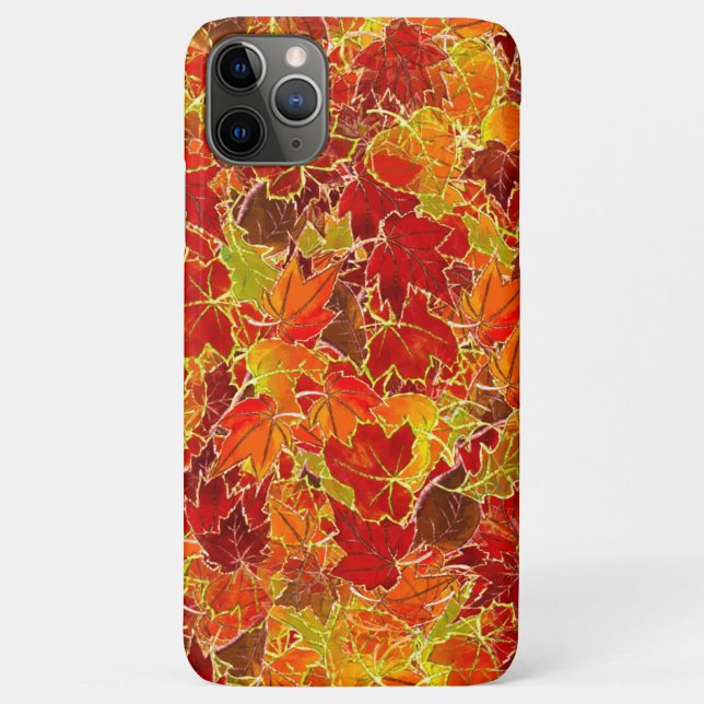 Glittery Fall Maple Leaves Case-Mate iPhone Case (Back)