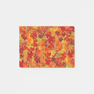 Glittery Fall Maple Leaves Post-it Notes