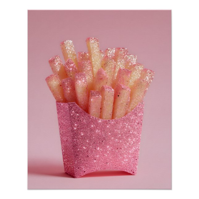 Glittery French Fries Poster (Front)
