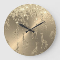 Glittery Giraffes on Glitzy Gold