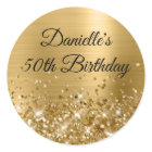 Glittery Gold Foil 50th Birthday