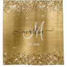 Glittery Gold Foil Family Monogram