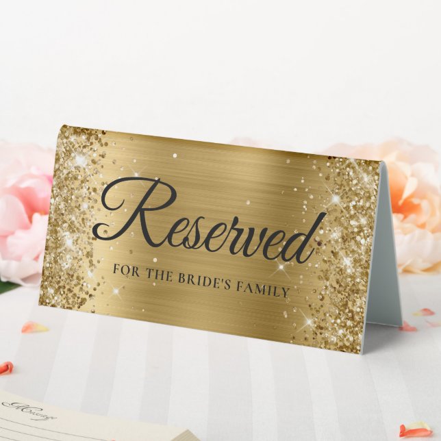 Glittery Gold Foil Reserved (In SItu (Wedding))