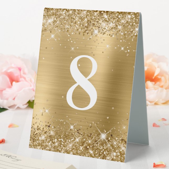 Glittery Gold Foil Wedding Number (In SItu (Wedding))