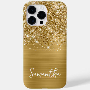 Glittery Gold Glam Name Case-Mate iPhone 14 Pro Max Case