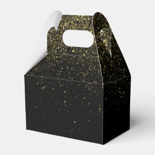 Glittery Gold on Black Favour Box