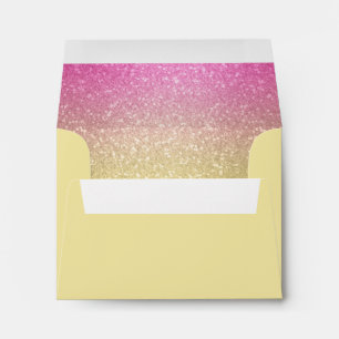 Glittery Gradient Hot Pink RSVP Envelope