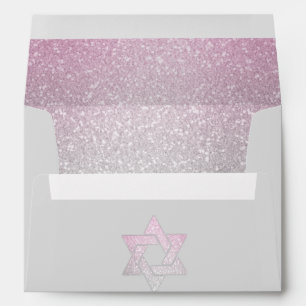 Glittery Gradient Pink Invitation Envelope