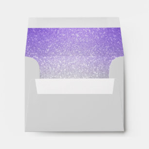 Glittery Gradient Purple RSVP Envelope