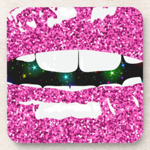 GLITTERY KISS COASTER