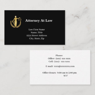 Glittery Lady Justice Lawyer Business Cards