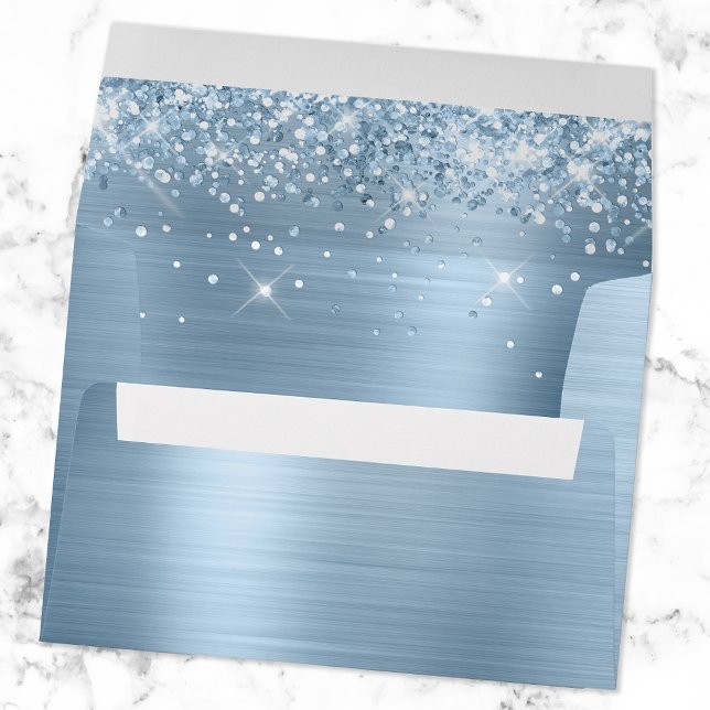 Glittery Light Blue Foil Envelope (Creator Uploaded)