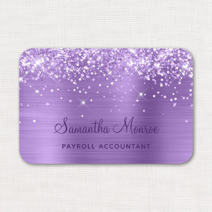 Glittery Light Purple Foil Name Tag