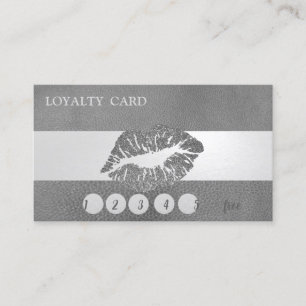 Glittery Lip Loyalty Card,Leather Look