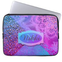Glittery Lotus Leopard Monogram