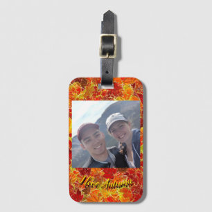 Glittery Maple Leaves in the Fall/Autumn Luggage Tag