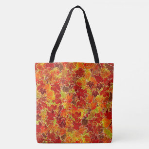 Glittery Maple Leaves in the Fall/Autumn Tote Bag
