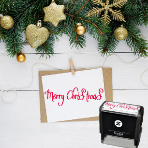 Glittery Merry Christmas Stamp