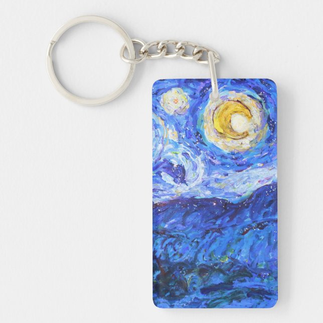 Glittery Night Key Chain (Front)