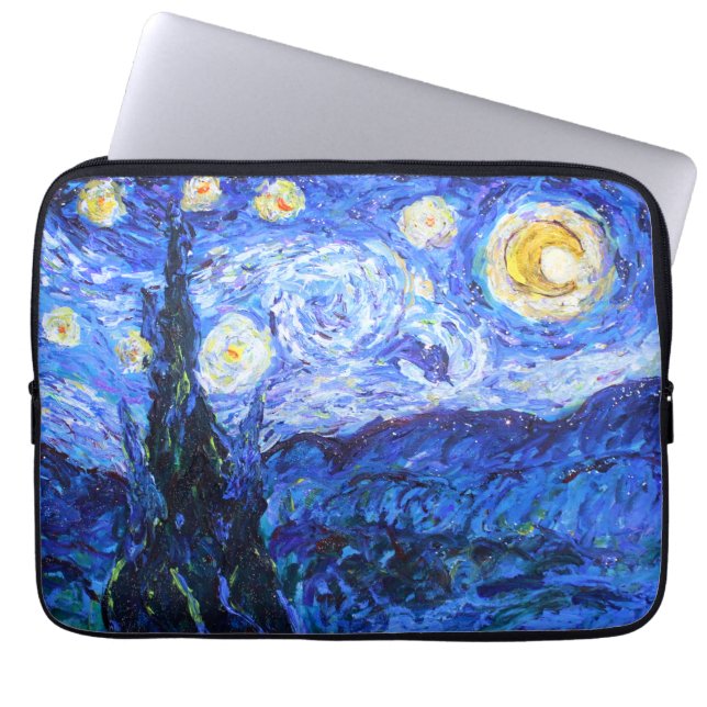 Glittery Night Laptop Sleeve (Front)